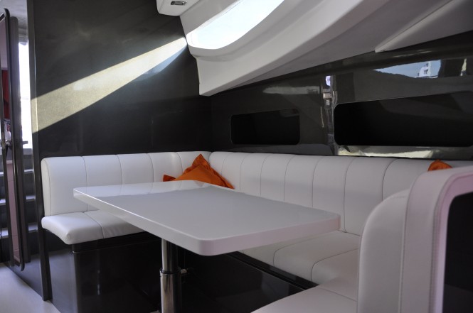Luxurious interior aboard Akuma 50 yacht tender