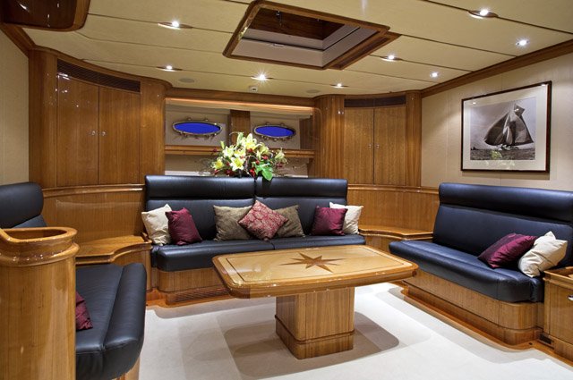Luxurious interior aboard the superyacht This Is Us (ex Skylge)