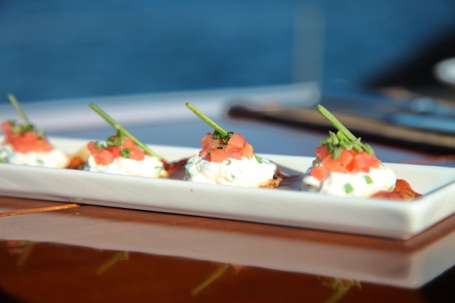 Luxury Sailing Yacht LUPA OF LONDON Gourmet Food