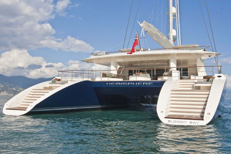 Yacht charter aboard world’s largest catamaran HEMISPHERE as prize in