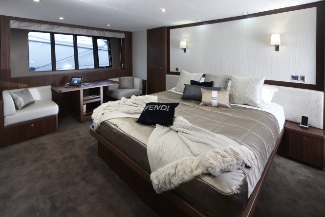 Luxury yacht Fendi Casa 85 Master Cabin