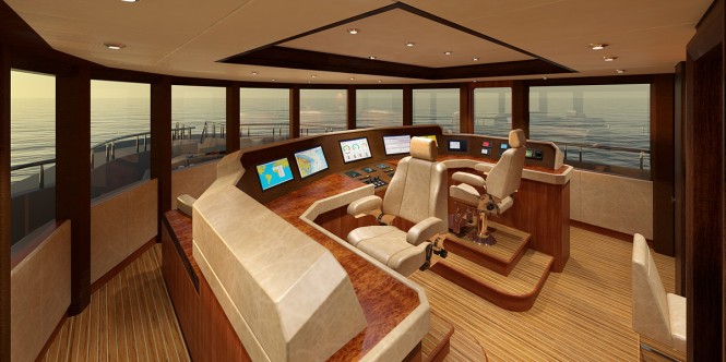 MY Ocean Alexander 120 Wheelhouse