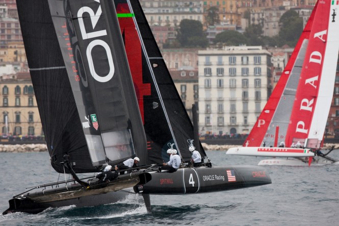 ORACLE Racing Spithill and Luna Rossa