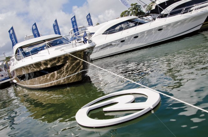 Riviera's floating display at the Riviera Boat Show will feature some of the company's newest models