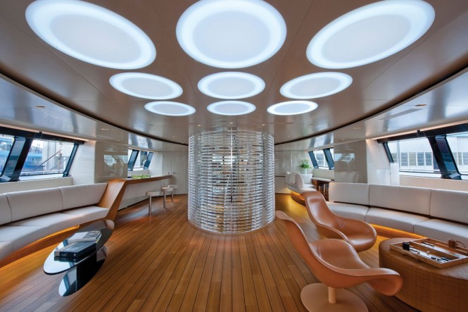 Sailing Yacht Panthalassa -  Main Salon with natural light
