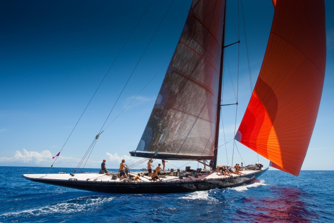 Sailing yacht Firefly racing at Les Voiles de Saint-Barth 2012 © Christophe Jouany