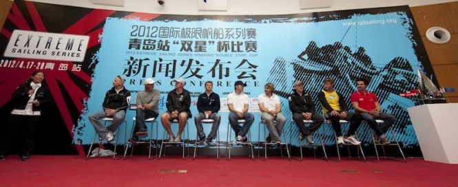 Skippers press conference, Qingdao Act 2 - Image credit Lloyds Images