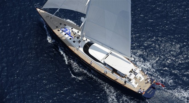 Tenaz superyacht - view from above