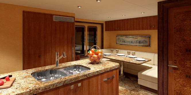 The 36.9m luxury yacht Ocean Alexander 120 Galley