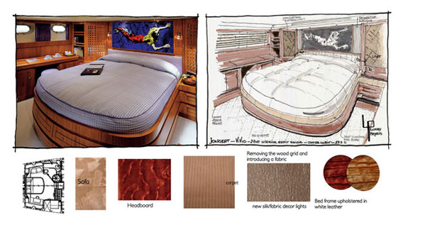 The refit of the luxury yacht Vivid