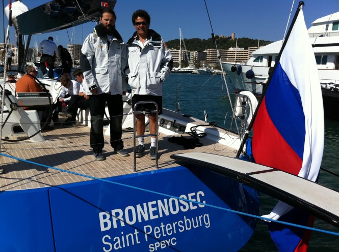 Vladimir Liubomirov Chairman of the Yacht Club of Saint-Petersburg  with Skipper Tomasso Chieffi © Yacht Club of Saint-Petersburg 2012