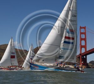 Clipper 11-12 Round the World Yacht Race: Day 1 - Fleet in San Francisco Bay for the start line  