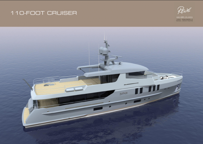 110ft motor yacht by Rene Van Der Velden