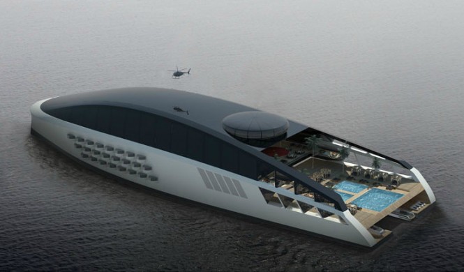 150m superyacht Sveti - view from above
