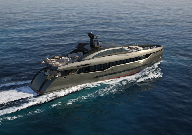 40m luxury yacht Columbus Sport 130’ Hybrid by Palumbo