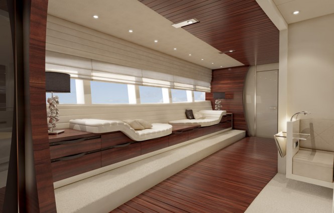 46m motor yacht Vulcan Owner's Lounge