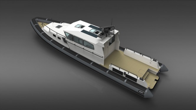 50ft Rupert yacht tender - view from above