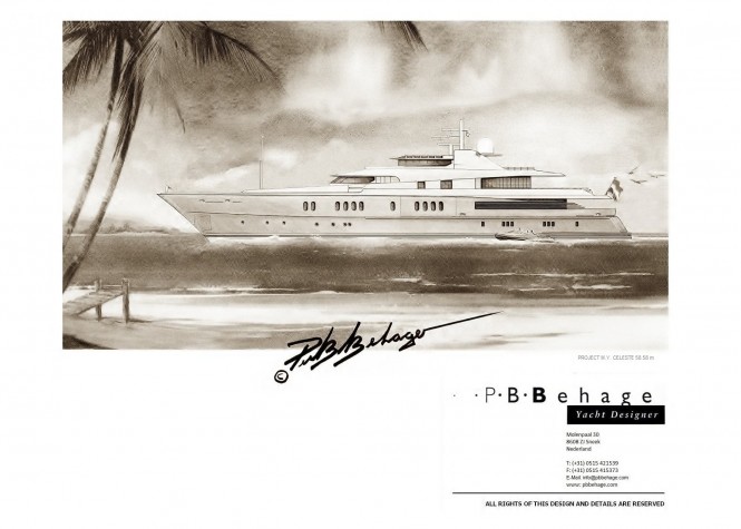 58.58m luxury motor yacht Celeste by P.B. Behage