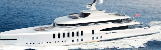 70m luxury motor yacht CASPIAN concept by Claydon Reeves