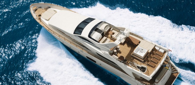 Azimut Grande 105 superyacht - view from above