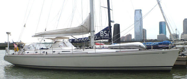 62ft Swan charter yacht Glisse at Dennis Conner´s North Cove