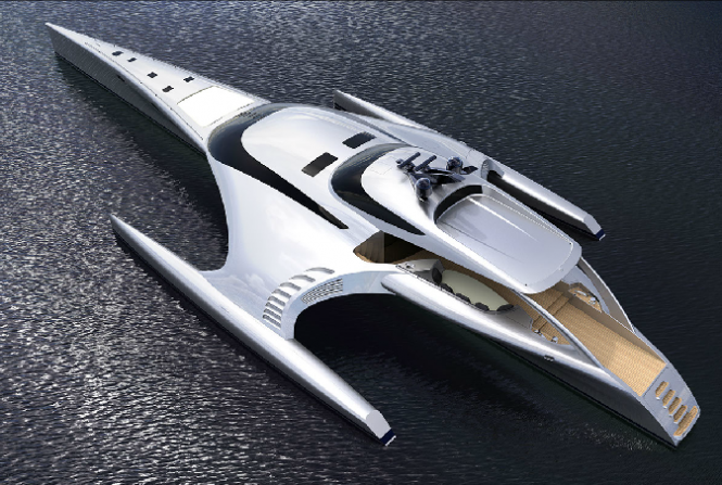 Heli shot of the McConaghy built yacht Adastra - Desgined by John Shuttleworth Design