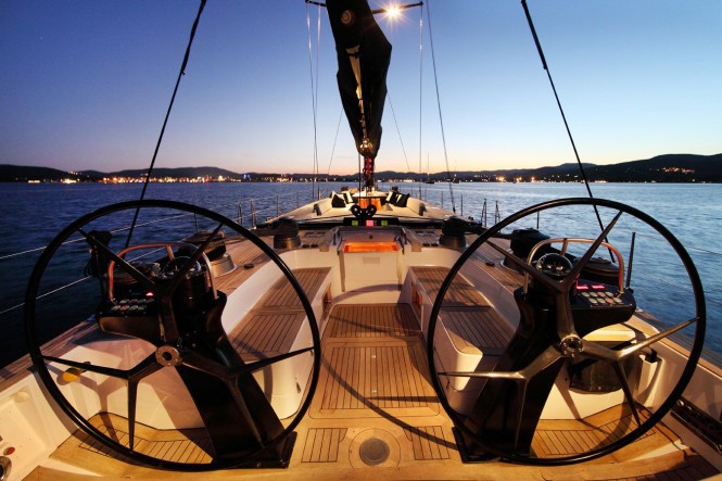 High Performance sailing yacht LUPA OF LONDON Helm
