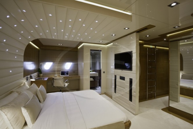 Luxurious interior aboard the Agantur superyacht AD5