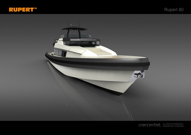 Luxury motor yacht Rupert 80 - front view