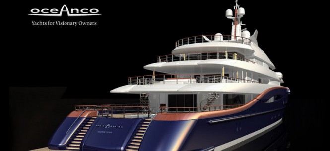 Luxury yacht Nirvana (project Y707) by Oceanco - rear view