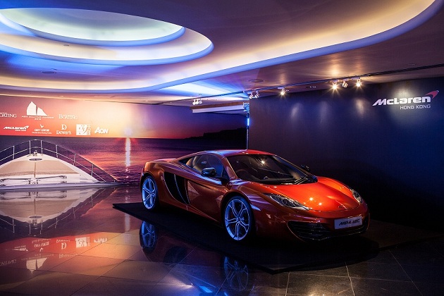 McLaren super car MP4-12C display