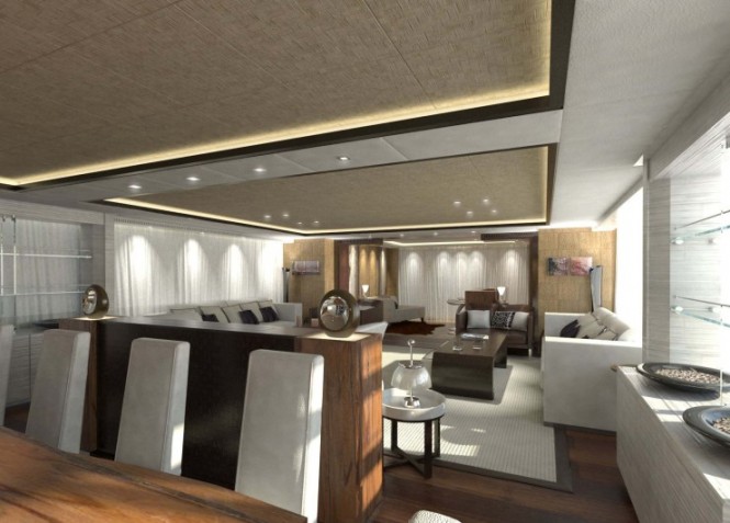 Motor yacht Cosmo 50 Explorer Main Saloon