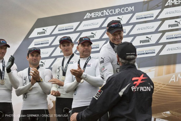 ORACLE TEAM USA on the podium