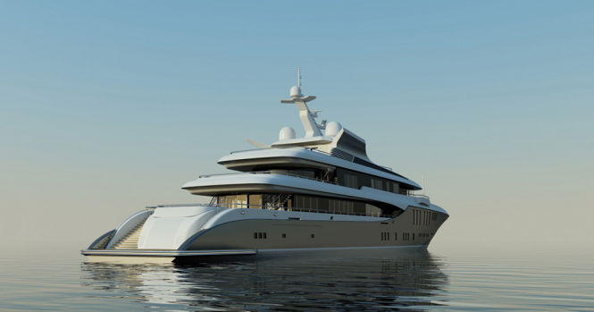 Sistership to the Project 422 superyacht PLAN B - the 73m Project 423 yacht with exterior design by Focus Yacht Design