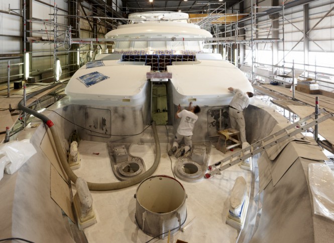 Sofia superyacht Building process