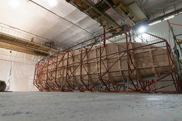 Sunreef 80 superyacht under construction