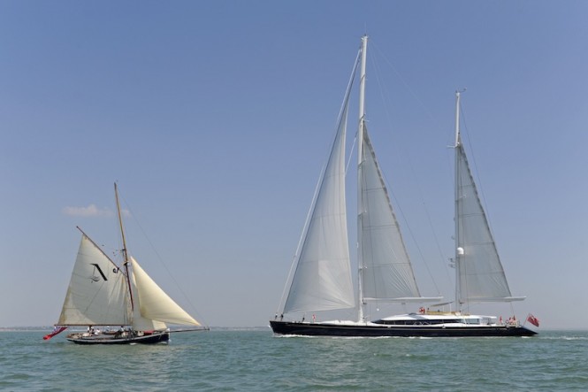 Mondango in The Solent May 25 2012, Dubois Naval Architects 52m.