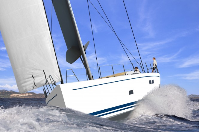 Superyacht Swan 105 Running - front view Credit: Nautor´s Swan 2012