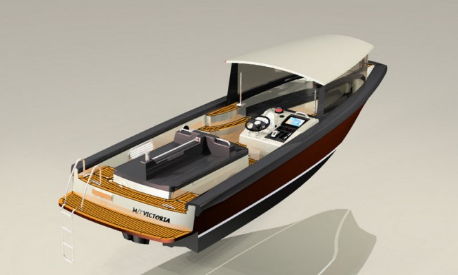 TS68/72 Open yacht Rigid Hydraulic Hard Top Close