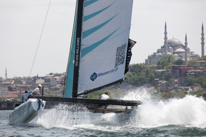 Team GAC Pindar in action on Day 1 of Act 3 in Istanbul 2011 Credit: Lloyd Images Team GAC Pindar in action on Day 1 of Act 3 in Istanbul 2011 Credit: Lloyd Images
