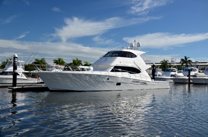 The Riviera 75 Enclosed Flybridge yacht will make her world debut at the Riviera Boat Show in May