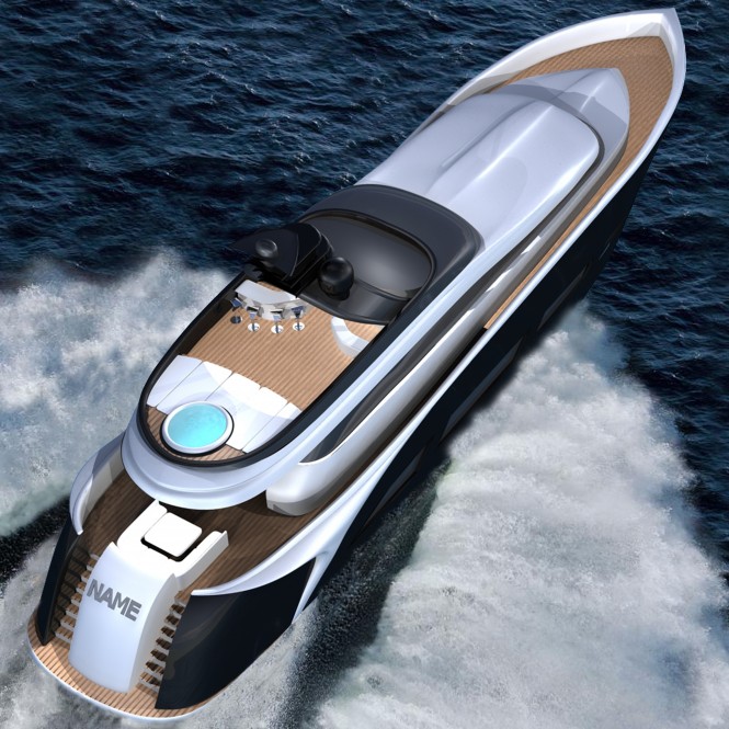 Vento 94 superyacht - view from above