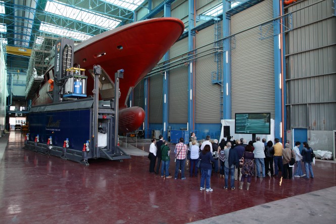 Visitors at Benetti Shipyard