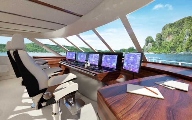 Vulcan superyacht Wheelhouse