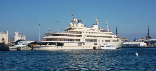 155m Yacht Al Said - At the moment the third largest superyacht in the world - Photo Credit Qatarperegrine