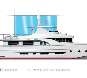 28m motor yacht DIANA Blu concept by Diana Yacht Design