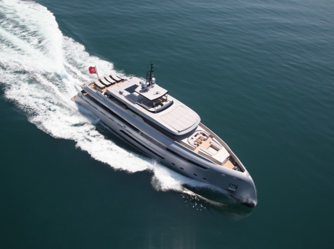40m superyacht M - view from above