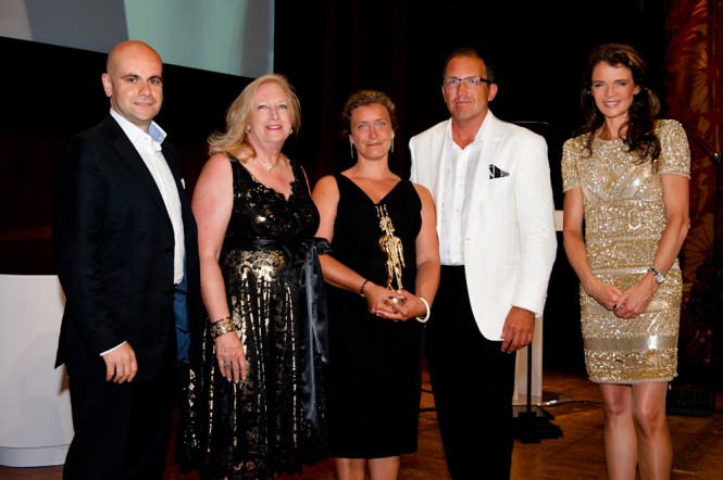 50m luxury yacht Satori awarded with the Golden Neptune Photo Credit Mark Sims