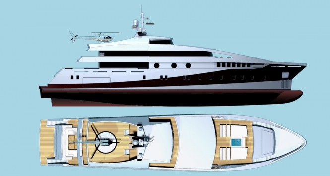 59m luxury yacht Project 591 by Beta Marine Yacht Design