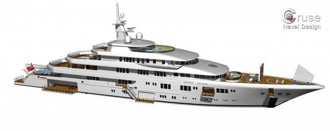 90m luxury yacht by Cruse Naval Design 90m luxury yacht by Cruse Naval Design